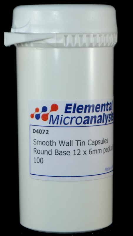 Smooth Wall Tin Capsules Round Base 12 x 6mm pack of 100